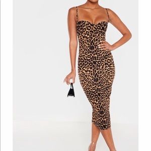 Leopard midi dress